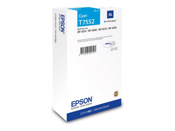 Epson C13T75524N - Resa elevata (XL) - 39 ml - 4000 pagine - 1 pz - Confezione singola