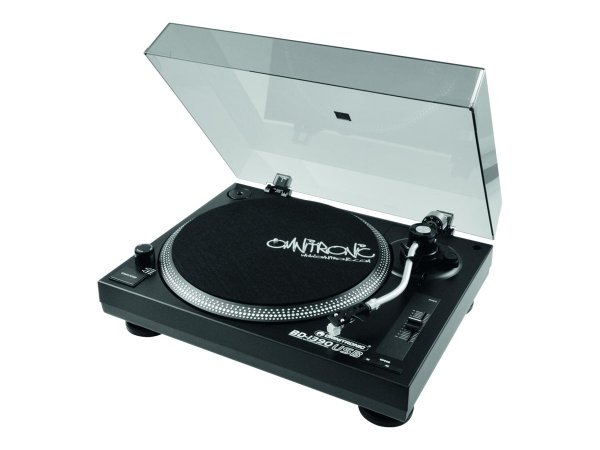 Omnitronic BD-1390 - Piatto per DJ con trasmissione a cinghia - 33 1/3,45 Giri/min - -10 - 10% - 0,2