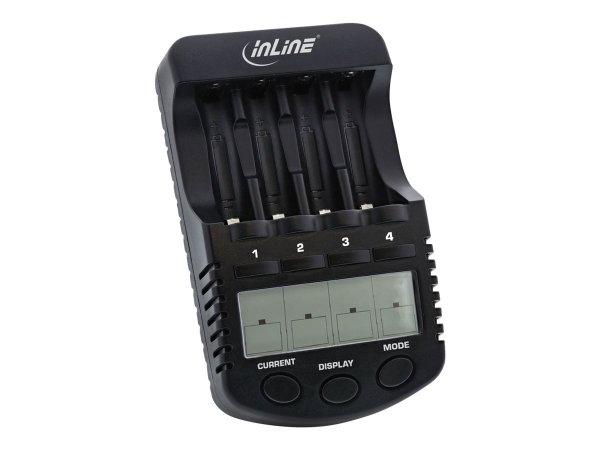 InLine Battery charger - (for 4xAA/AAA) + AC power adapter