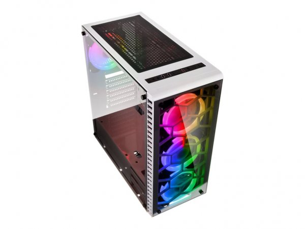 Kolink OBSERVATORY WHITE - Midi Tower - PC - Nero - Bianco - ATX - EATX - micro ATX - Mini-ATX - Pla