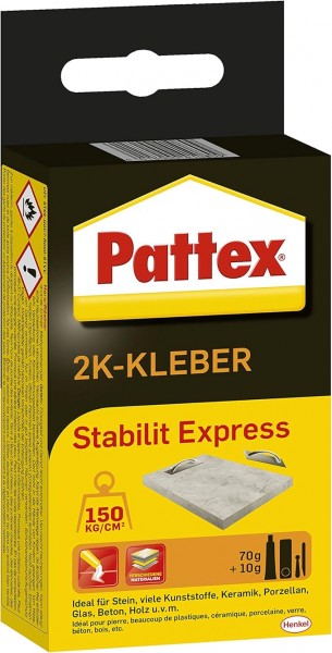 Pattex Stabilit Express PSE6N 80 g Colla bi componente ideale per ABS