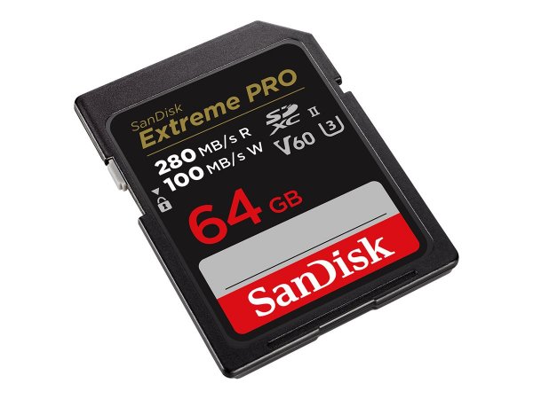 SanDisk SDSDXEP-064G-GN4IN - 64 GB - SDXC - Classe 10 - UHS-II - 280 MB/s - 100 MB/s