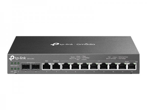 TP-LINK ER7212PC - WAN Ethernet - Gigabit Ethernet - Nero