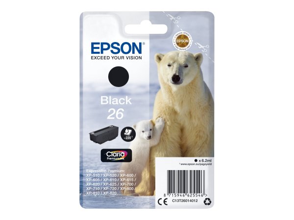 Epson Polar bear Cartuccia Nero - Resa standard - Inchiostro a base di pigmento - 6,2 ml - 220 pagin