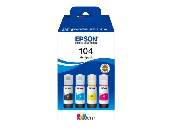 Epson EcoTank 104 - 4er-Pack - Schwarz, Gelb, Cyan, Magenta