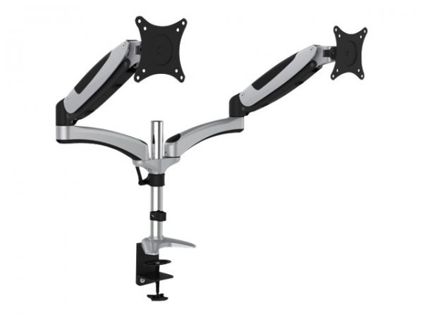 DIGITUS Universal Dual Desktop Monitor Mount with gas spring and clamp mount