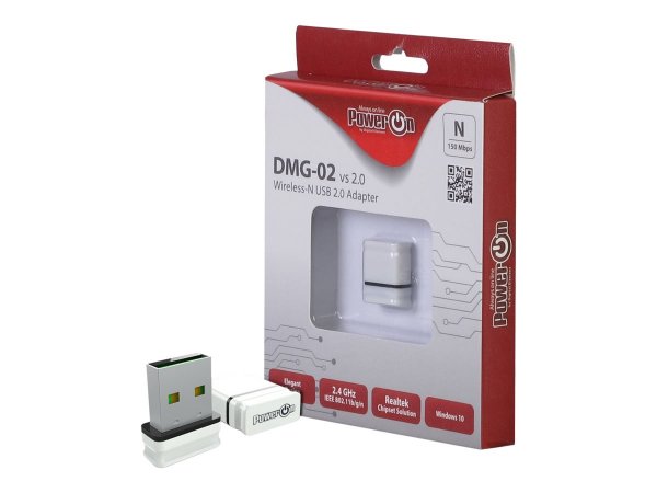 Inter-Tech DMG-02 - Wireless - USB - WLAN - 150 Mbit/s - Bianco