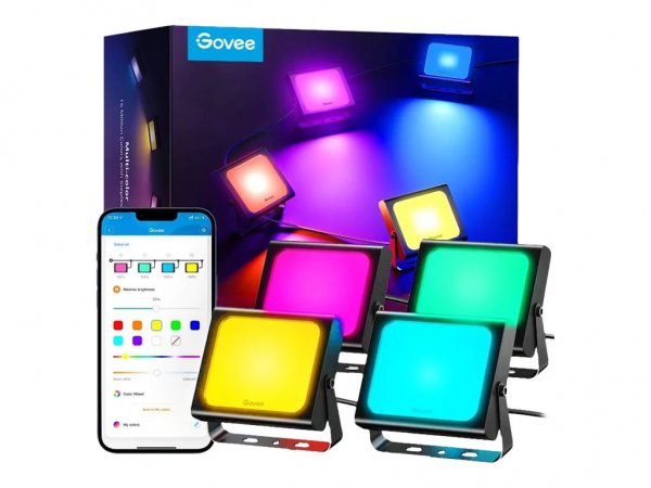 Govee RGBICWW Smart Outdoor Flood Lights 4 pcs