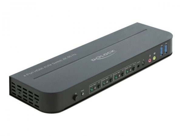 Delock KVM-/Audio-Switch - 4 x KVM/Audio - 1 lokaler Benutzer