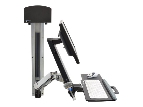 Ergotron StyleView Sit-Stand Combo System - 13,2 kg - 61 cm (24") - 75 x 75 mm - 100 x 100 mm - Allu