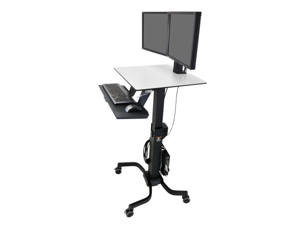 Ergotron WorkFit-C - Dual Sit-Stand - Carrello multimediale - Nero - Grigio - Pannello piatto - 12,7