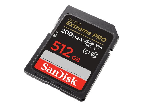 SanDisk Extreme PRO - 512 GB - SDXC - Classe 10 - 200 MB/s - 140 MB/s - Class 3 (U3)