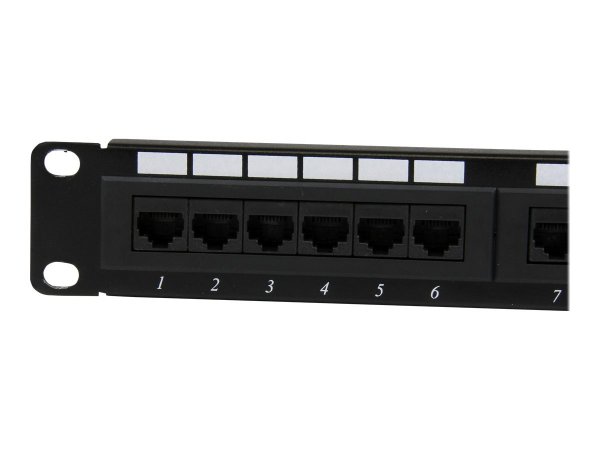 StarTech.com Patch Panel Cat 6 a 24 porte 1U - Pannello di cablaggio per rete Cat6 - RJ-45 - Nero -