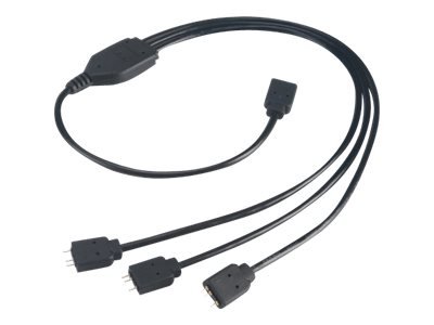 Akasa AK-CBLD07-50BK - Splitter per cavo - Nero - Maschio/Femmina - Gigabyte RGB Fusion - MSI Mystic