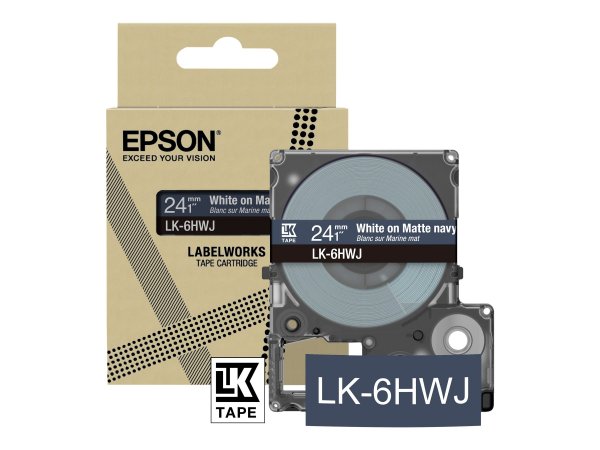 Epson LK-6HWJ - Blu marino - Bianco - Trasferimento termico - Opaco - 2,4 cm