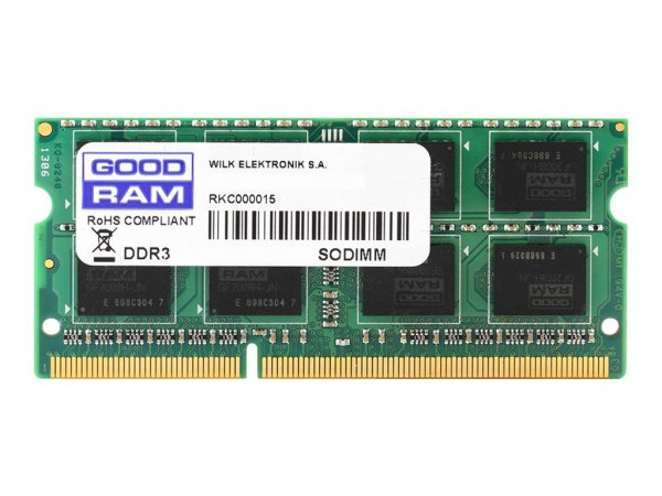 GoodRam GR1600S3V64L11/8G - 8 GB - 1 x 8 GB - DDR3 - 1600 MHz - 204-pin SO-DIMM