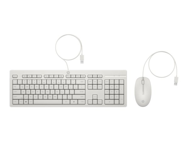 HP 225 Wired Mouse and Keyboard Combo Cashmere White