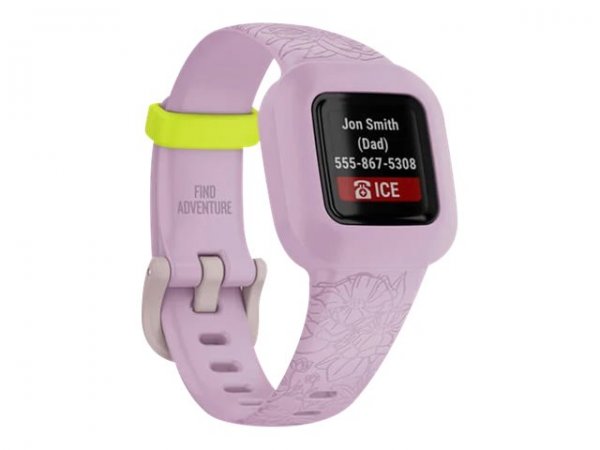 Garmin vivofit jr. 3 - Tracciatore di attività da braccio - MIP - Resistente all'acqua - Rosa