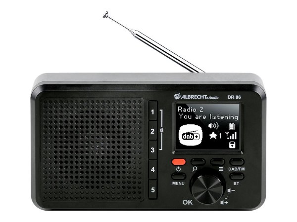 ALAN Albrecht DR 86 - Personale - Digitale - DAB+,FM - 87,5 - 108 MHz - 174 - 240 MHz - LCD