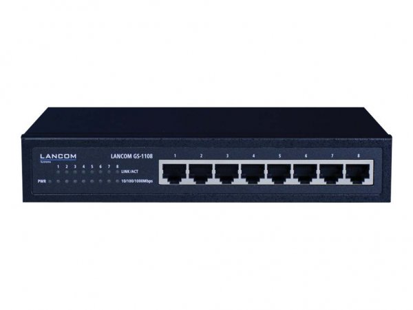 Lancom GS-1108 - Non gestito - L2 - Gigabit Ethernet (10/100/1000) - Full duplex