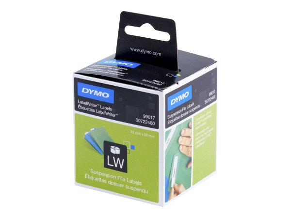 Dymo LW - Etichette per cartelle sospese - 12 x 50 mm - S0722460 - Bianco - Etichetta per stampante