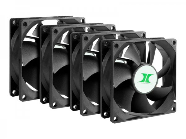 Inter-Tech 88887290 - Ventilatore - 8 cm - 1000 Giri/min - 2000 Giri/min - 27,2 dB - 30 pdc/min