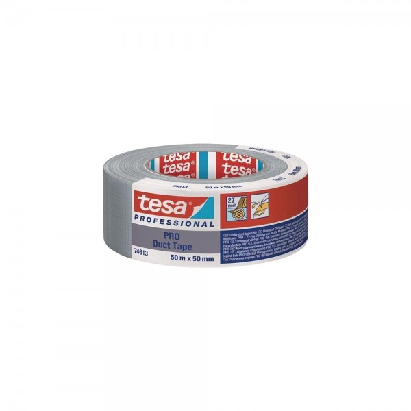 Tesa Duct Tape PRO 74613-00003-00 - Nastro per riparazioni, 50 m x 50 mm, 1 pezzo