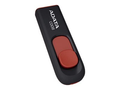 ADATA C008 - 16 GB - USB tipo A - 2.0 - 10 g - Nero - Rosso