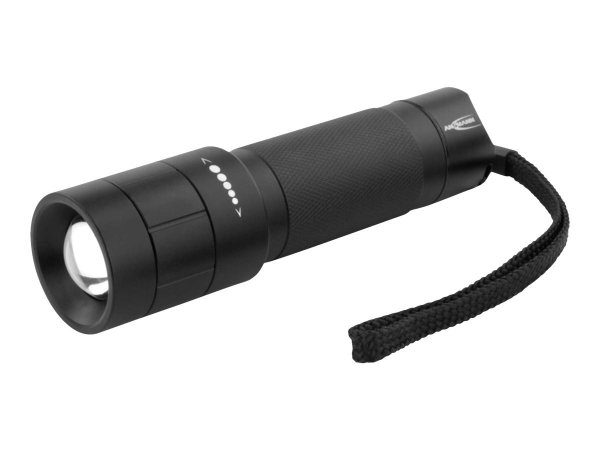 Ansmann M250F - Hand flashlight - Black - Buttons,Rotary - 1 m - IP54 - 1 lamp(s)