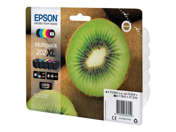 Epson Kiwi Multipack 5-colours 202XL Claria Premium Ink - Resa elevata (XL) - Inchiostro a base di p