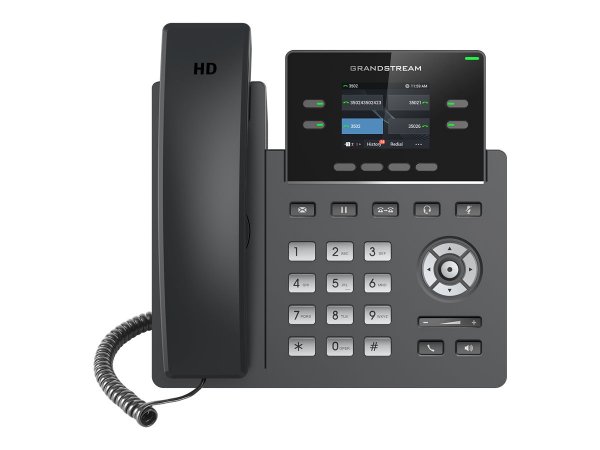 Grandstream GRP2612 - IP Phone - Nero - Cornetta cablata - In-band - Out-of band - Info SIP - 4 line