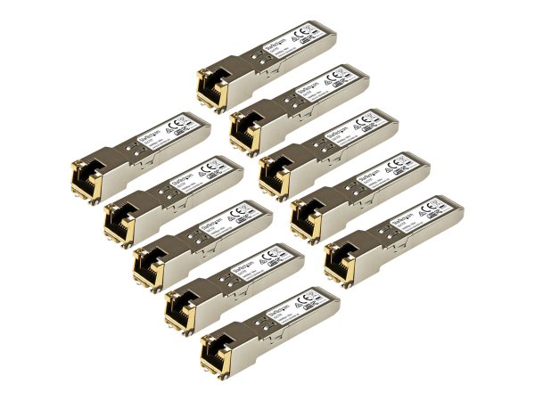 StarTech.com Cisco GLC-T Compatibile Ricetrasmettitore SFP - 1000BASE-T - 10 unità - Rame - 1000 Mbi