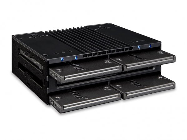 Icy Dock FlexiDock 4x 2.5" to 1x5.25"bay mobil rack SATA/SAS - Hdd telaio smontabile - 2,5"