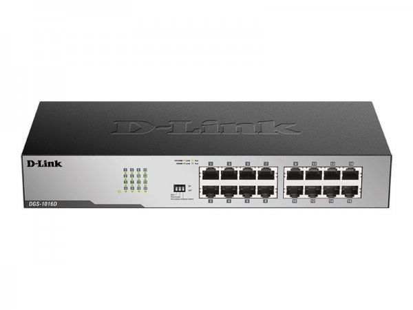 D-Link DGS 1016D - Interruttore - Filo di rame 1 Gbps - 16-port 3 he - Modulo rack