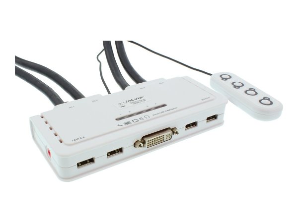 InLine KVM Switch - 4 porte - USB DVI - Audio - all-in-one