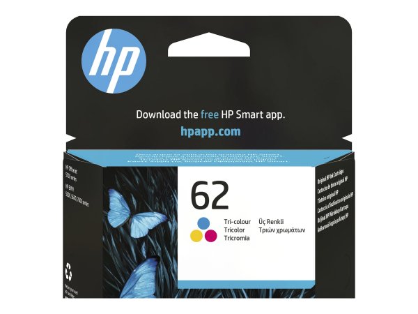 HP Cartridge 62 Tri-color 62 - Originale - Cartuccia di inchiostro