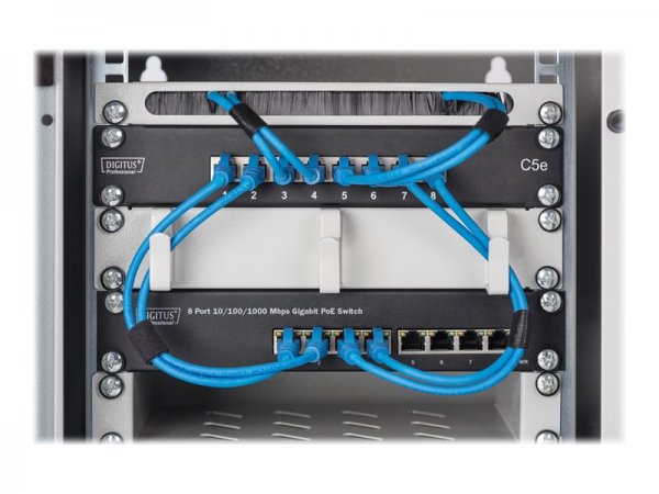 DIGITUS Switch Gigabit Ethernet PoE 8 porte 10'' - Non gestito - Gigabit Ethernet (10/100/1000) - Fu