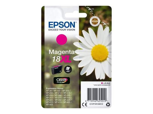 Epson Daisy Cartuccia Margherita Magenta Inchiostri Claria Home 18XL - Resa elevata (XL) - Inchiostr