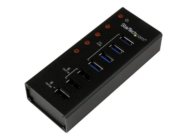 StarTech.com Hub USB 3.0 alimentato a 4 porte con 3 porte di ricarica USB dedicate (2 x 1A e 1 x 2A)