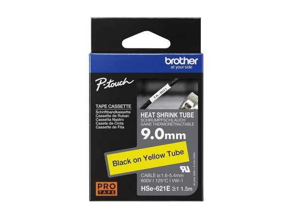 Brother HSE621E - Nero - Giallo - Brother - 9 mm - 1,5 m - 1 pz