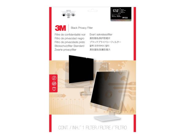 3M Filtro Privacy per monitor standard da 17" - Monitor - Filtro per la privacy senza bordi per disp