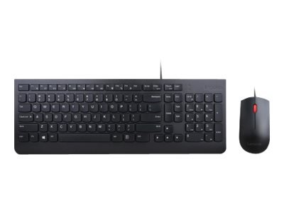 Lenovo 4X30L79922 - Full-size (100%) - Cablato - USB - QWERTY - Nero - Mouse incluso