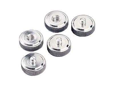 Hama Wechselteller - Gewindezapf - Piatto - Argento - Metallo - 1/4 - 3/8" - 5 pz - 2,5 cm