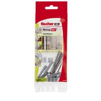 fischer MontageSet B - Kit di viti e tasselli a muro - Cemento - Grigio - 6 pezzo(i) - Sacchetto di