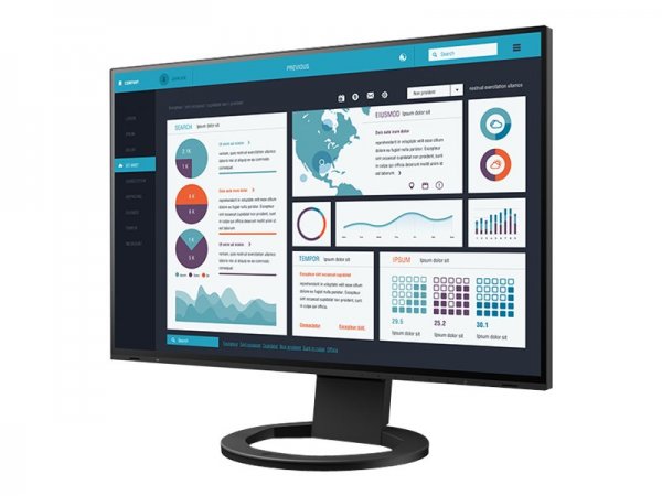 EIZO FlexScan EV2495-BK - 61,2 cm (24.1") - 1920 x 1200 Pixel - WUXGA - LED - 5 ms - Nero