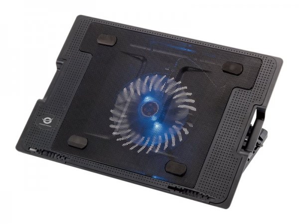 Conceptronic Supporto di raffreddamento per notebook pieghevole - 43,2 cm (17") - 1 pz - 14 cm - Ner