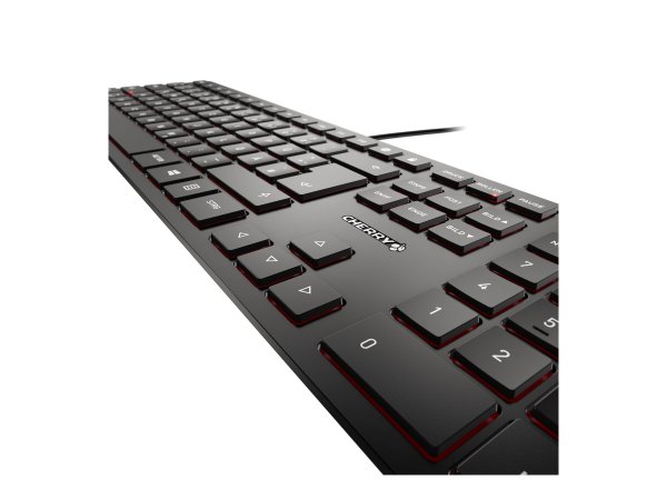 Cherry KC 6000 Slim - Full-size (100%) - Cablato - USB - QWERTZ - Nero