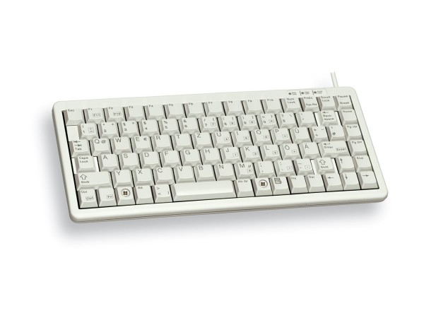 Cherry Slim Line Compact-Keyboard G84-4100 - Tastiera - Laser - 86 tasti QWERTZ - Grigio