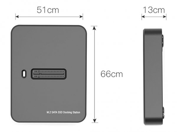 Gembird Desktop-USB-Typ-C-M.2-SATA- Dockingstation schw.