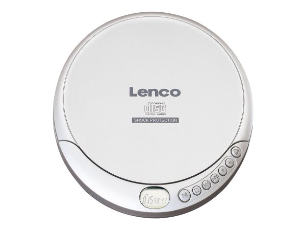 Lenco CD-201 - 313 g - Argento - Lettore CD portatile